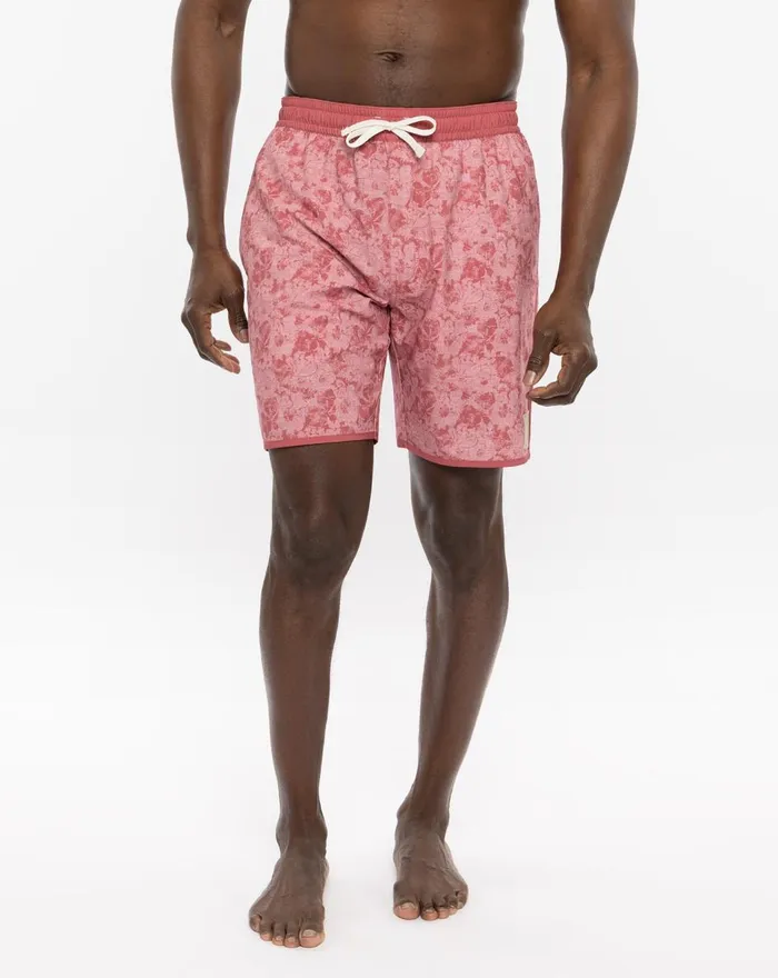 Men Boardshorts TravisMathew SEA OF FLAMES BOARDSHORT Heather Earth Red