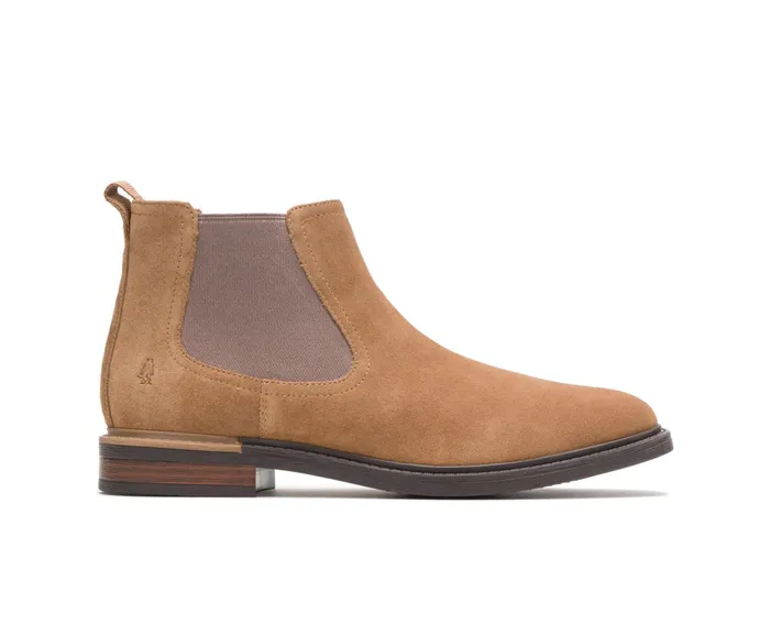 Men Boots Hush Puppies Davis Chelsea Boot Chestnut Suede