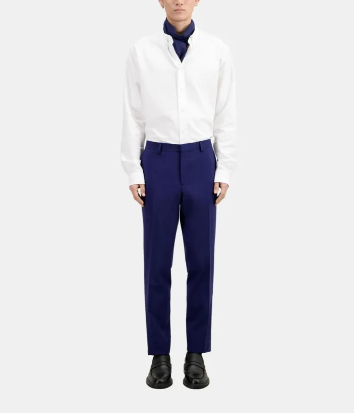 Men Bright Blue Wool Suit Trousers THE KOOPLES Blazers and Suits