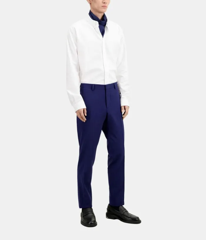 Men Bright Blue Wool Suit Trousers THE KOOPLES Blazers and Suits