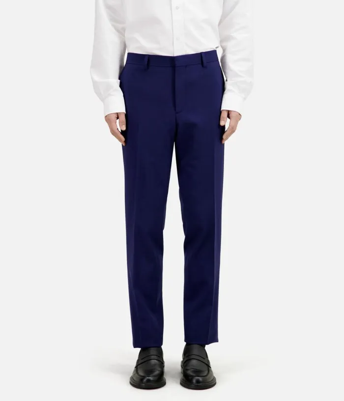 Men Bright Blue Wool Suit Trousers THE KOOPLES Blazers and Suits