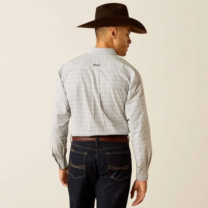 Men Button Down Shirts Ariat Reign Classic Fit Shirt White Men Button Down Shirts Ariat Reign Classic Fit Shirt White