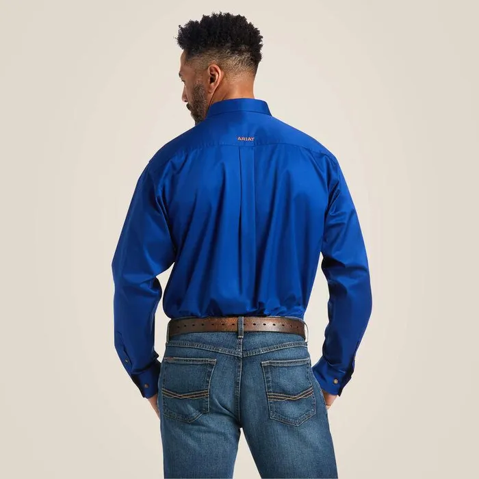 Men Button Down Shirts Ariat Solid Twill Classic Fit Shirt Ultramarine Men Button Down Shirts Ariat Solid Twill Classic Fit Shirt Ultramarine