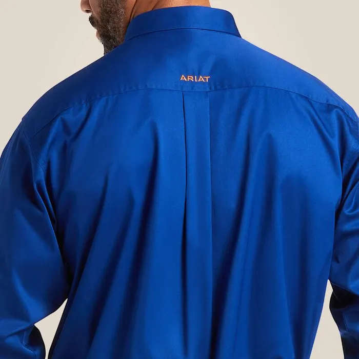 Men Button Down Shirts Ariat Solid Twill Classic Fit Shirt Ultramarine Men Button Down Shirts Ariat Solid Twill Classic Fit Shirt Ultramarine