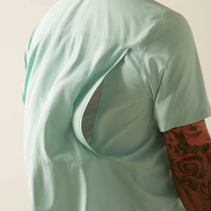 Men Button Down Shirts Ariat VentTEK Outbound Fitted Shirt Eggshell Blue Men Button Down Shirts Ariat VentTEK Outbound Fitted Shirt Eggshell Blue