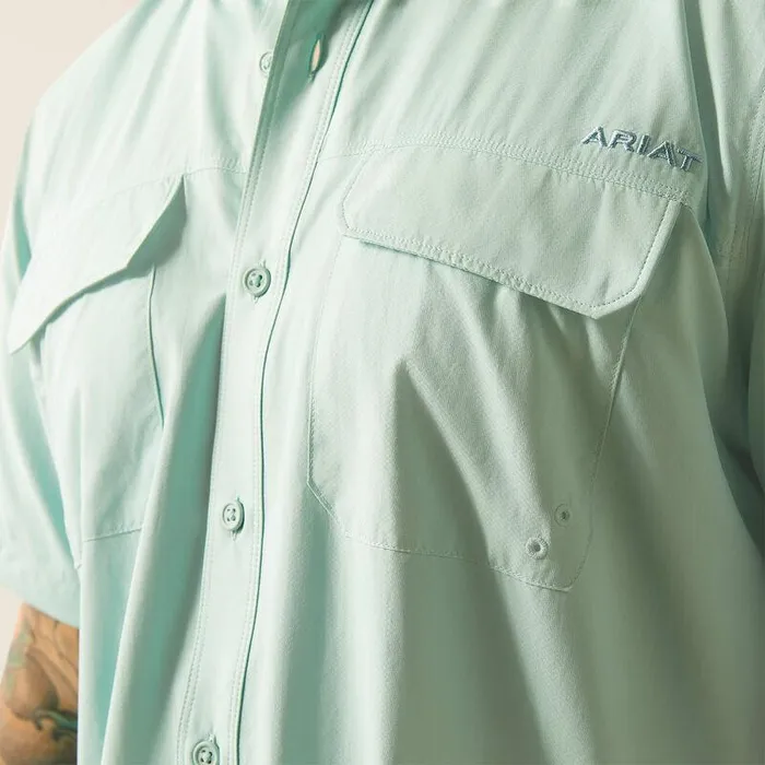 Men Button Down Shirts Ariat VentTEK Outbound Fitted Shirt Eggshell Blue Men Button Down Shirts Ariat VentTEK Outbound Fitted Shirt Eggshell Blue
