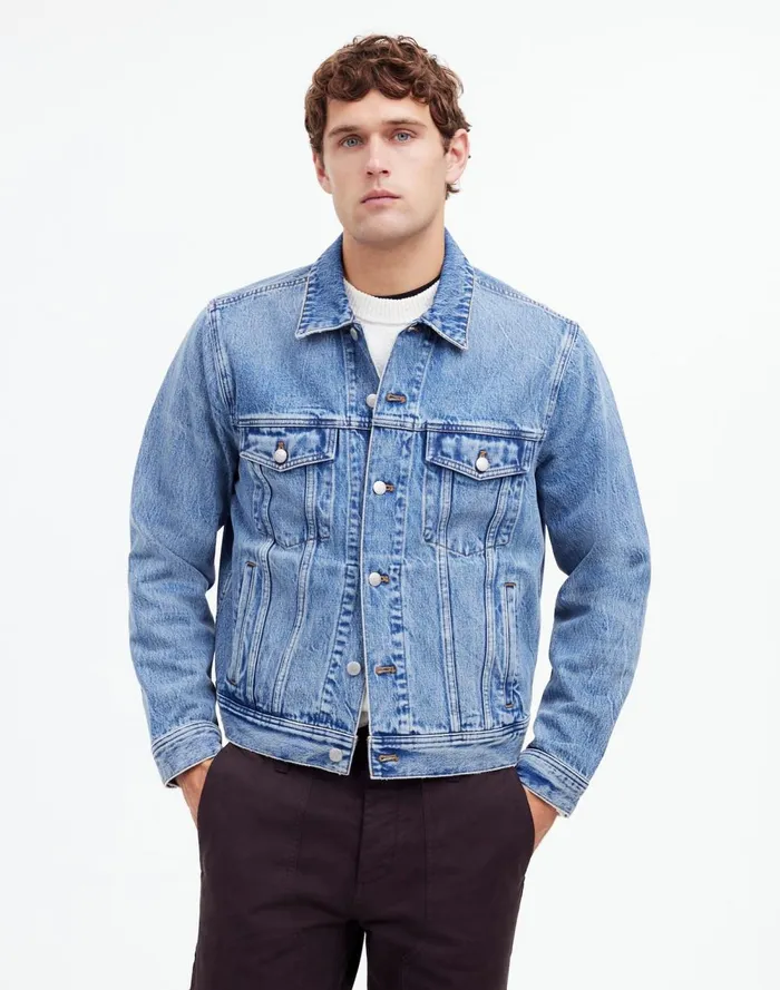 Men Coats Jackets Madewell Denim Trucker Jacket Parkyn Wash