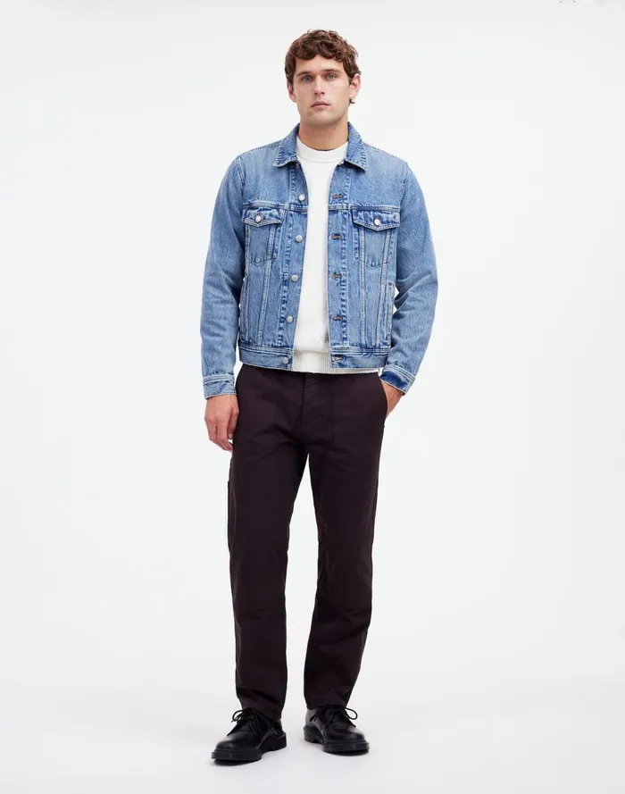 Men Coats Jackets Madewell Denim Trucker Jacket Parkyn Wash