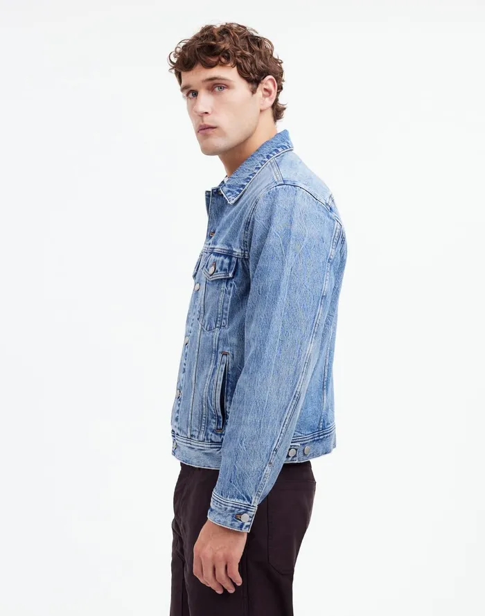 Men Coats Jackets Madewell Denim Trucker Jacket Parkyn Wash