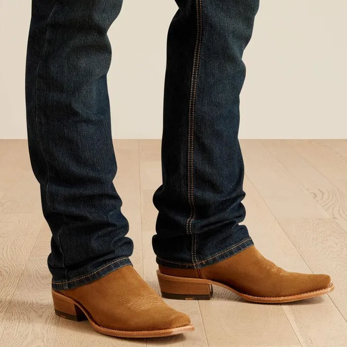 Men Denim Ariat M4 Relaxed Stretch Pro Series Ray Boot Cut Jean Blackstone