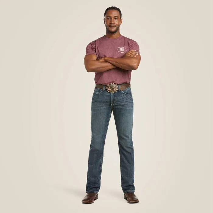 Men Denim Ariat M5 Slim Deadrun Stackable Straight Leg Jean Deadrun