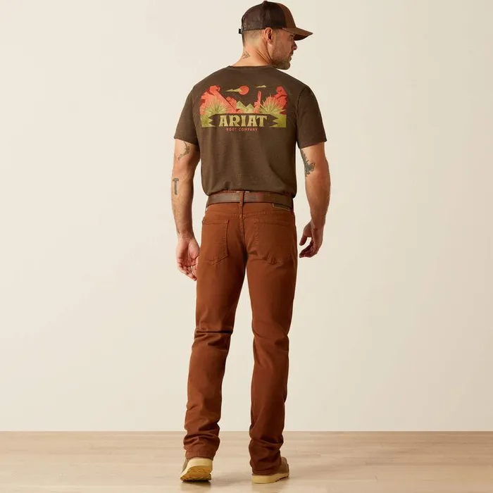 Men Denim Ariat M7 Slim Hansen Straight Leg Jeans Downtown Brown