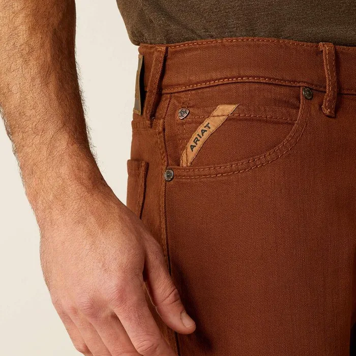 Men Denim Ariat M7 Slim Hansen Straight Leg Jeans Downtown Brown