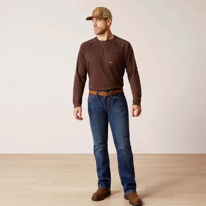 Men Denim Ariat Rebar M4 Relaxed Acclimatize Boot Cut Jean Galveston Men Denim Ariat Rebar M4 Relaxed Acclimatize Boot Cut Jean Galveston