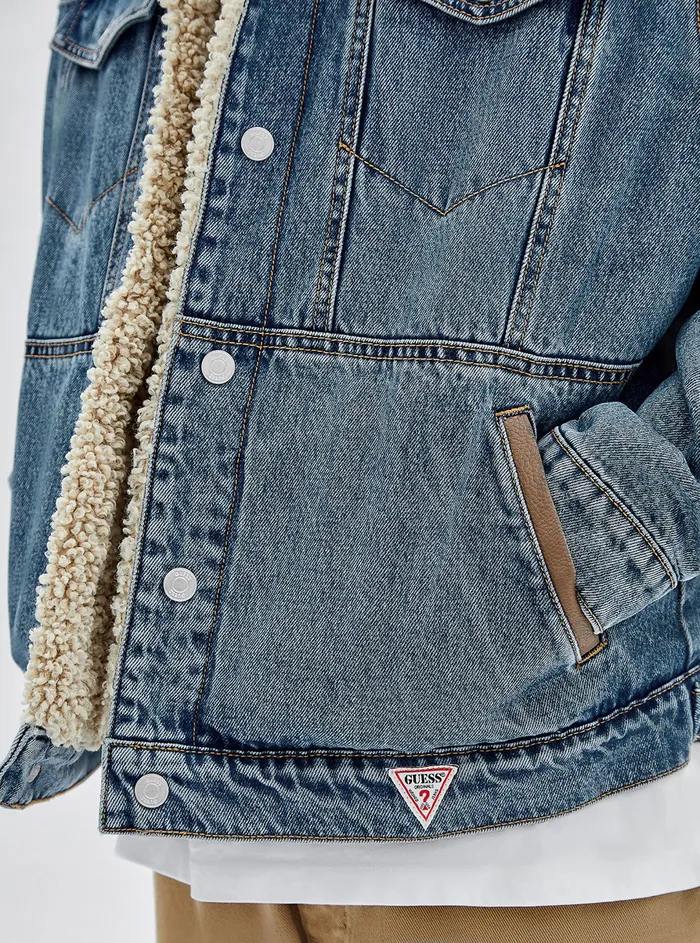 Men Denim GUESS Guess Originals Blue Denim Vintage Jacket Men Denim GUESS Guess Originals Blue Denim Vintage Jacket