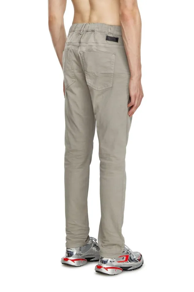 Men Diesel Jeans Regular 2030 DKrooley Joggjeans 0670M Light Grey