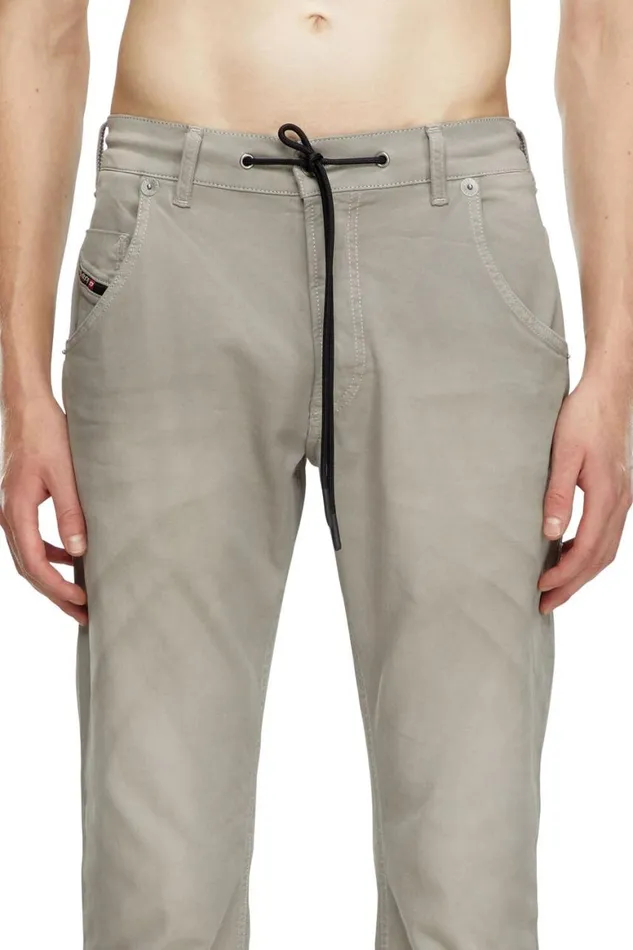 Men Diesel Jeans Regular 2030 DKrooley Joggjeans 0670M Light Grey