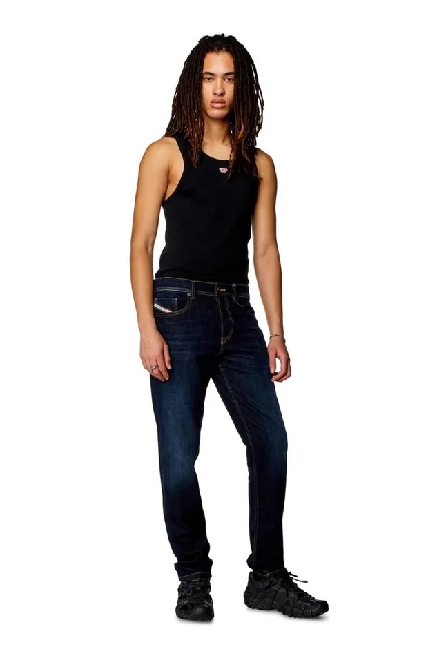 Men Diesel Jeans Regular Jeans 2023 DFinitive 009ZS Dark Blue