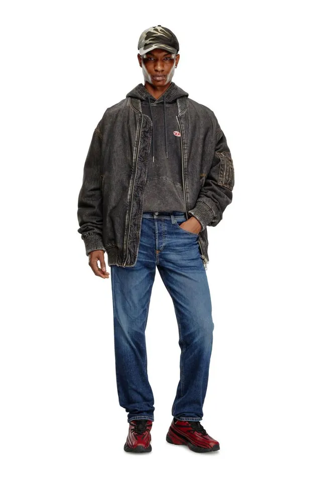 Men Diesel Jeans Regular Jeans 2023 DFinitive 09J47 Dark Blue