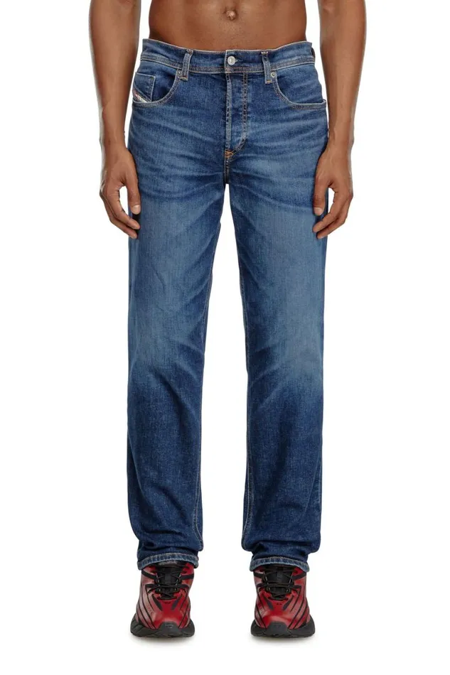 Men Diesel Jeans Regular Jeans 2023 DFinitive 09J47 Dark Blue