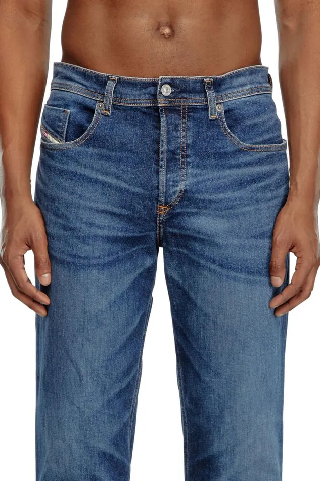 Men Diesel Jeans Regular Jeans 2023 DFinitive 09J47 Dark Blue