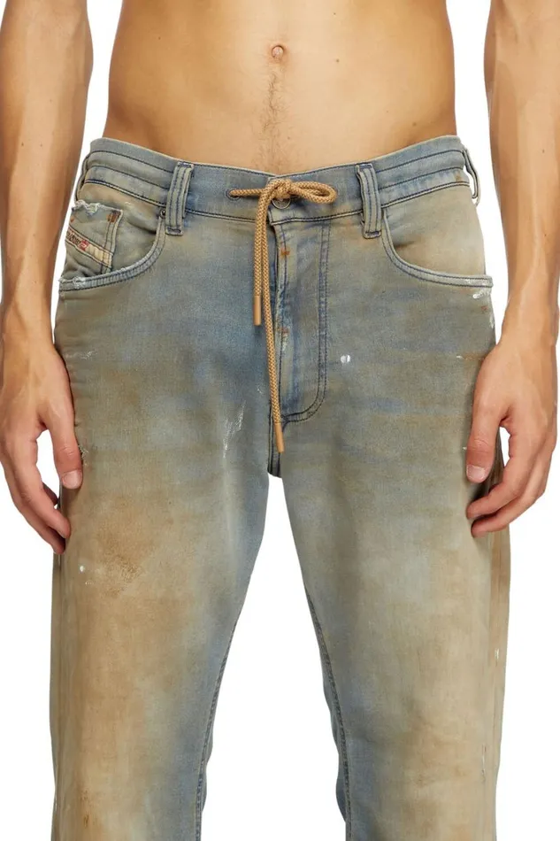 Men Diesel Jeans Relaxed 2080 DReel Joggjeans 068QL Light Blue Men Diesel Jeans Relaxed 2080 DReel Joggjeans 068QL Light Blue