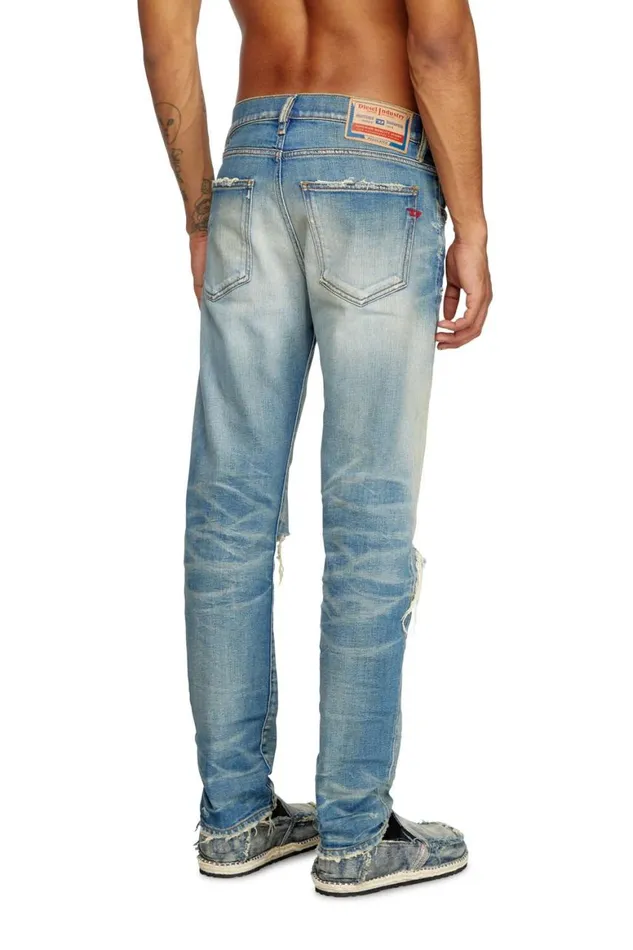 Men Diesel Jeans Slim Jeans 2019 DStrukt 09L28 Medium Blue