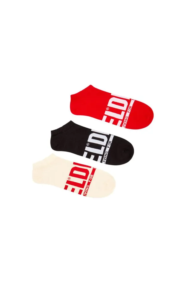Men Diesel Socks SKMGOSTTHREEPACK Redblack