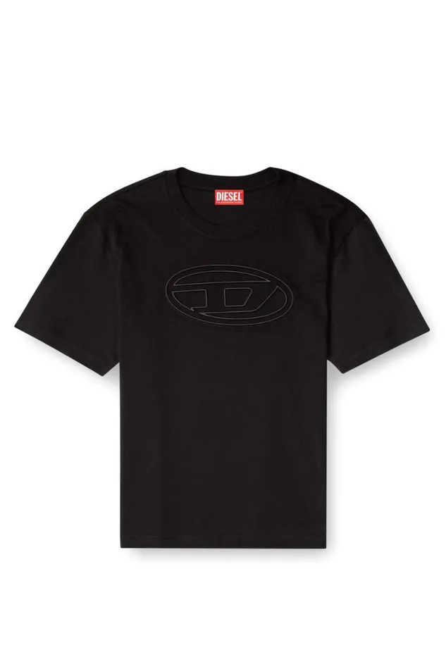 Men Diesel TShirts and Polos TADJUSTBIGOVAL Black