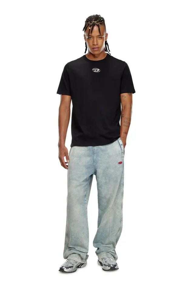 Men Diesel TShirts and Polos TADJUSTOD Black