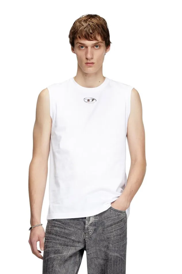 Men Diesel TShirts and Polos TBISCOOD White