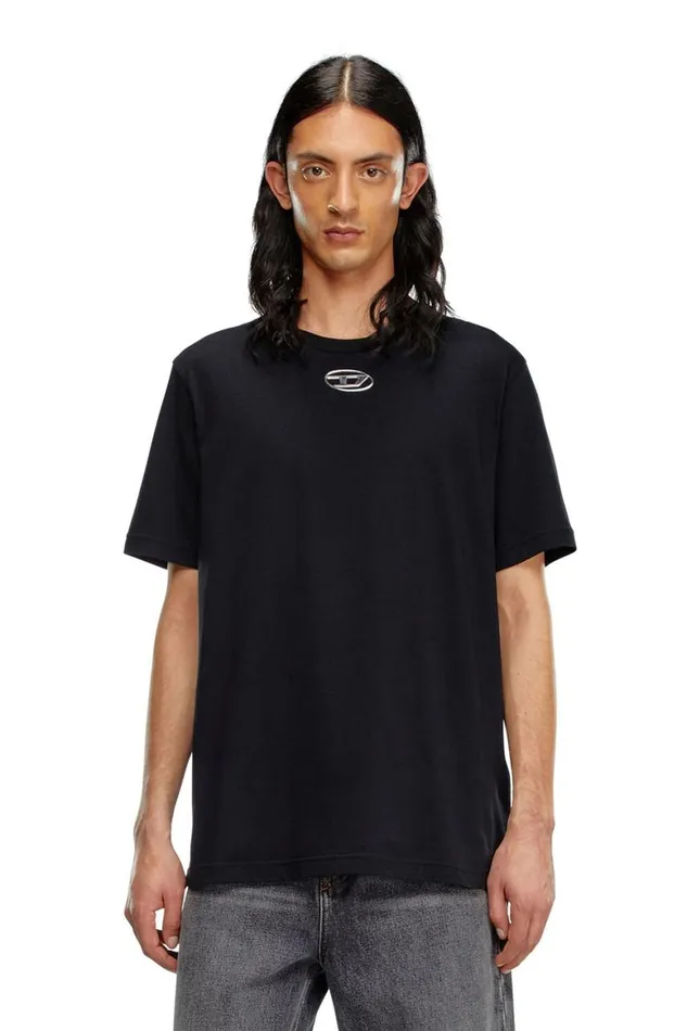 Men Diesel TShirts and Polos TJUSTOD Black