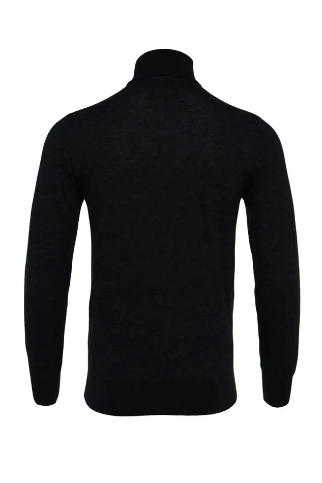 Men Fine Roll Neck Knit Black Holland Cooper Knitwear Men Fine Roll Neck Knit Black Holland Cooper Knitwear