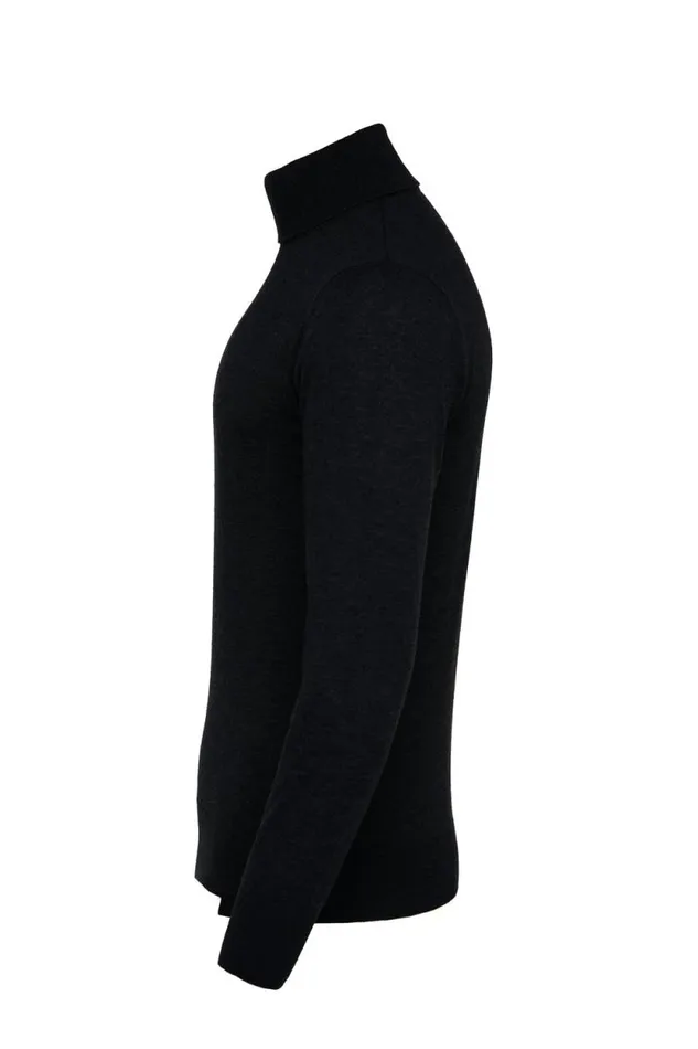Men Fine Roll Neck Knit Black Holland Cooper Knitwear Men Fine Roll Neck Knit Black Holland Cooper Knitwear