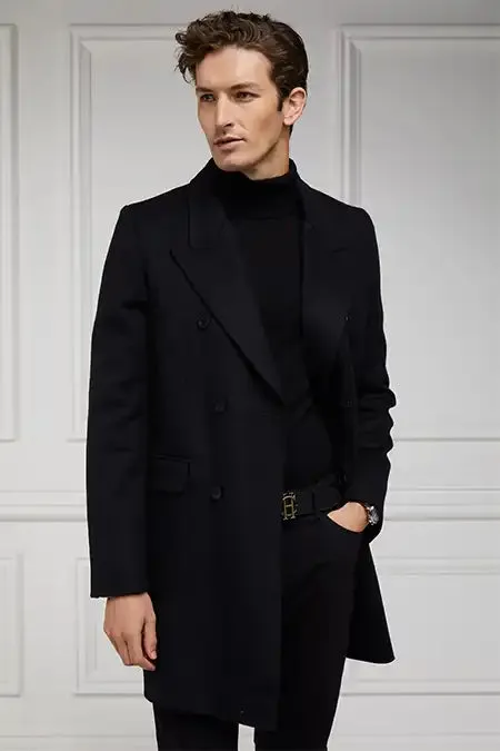 Men Fine Roll Neck Knit Black Holland Cooper Knitwear Men Fine Roll Neck Knit Black Holland Cooper Knitwear