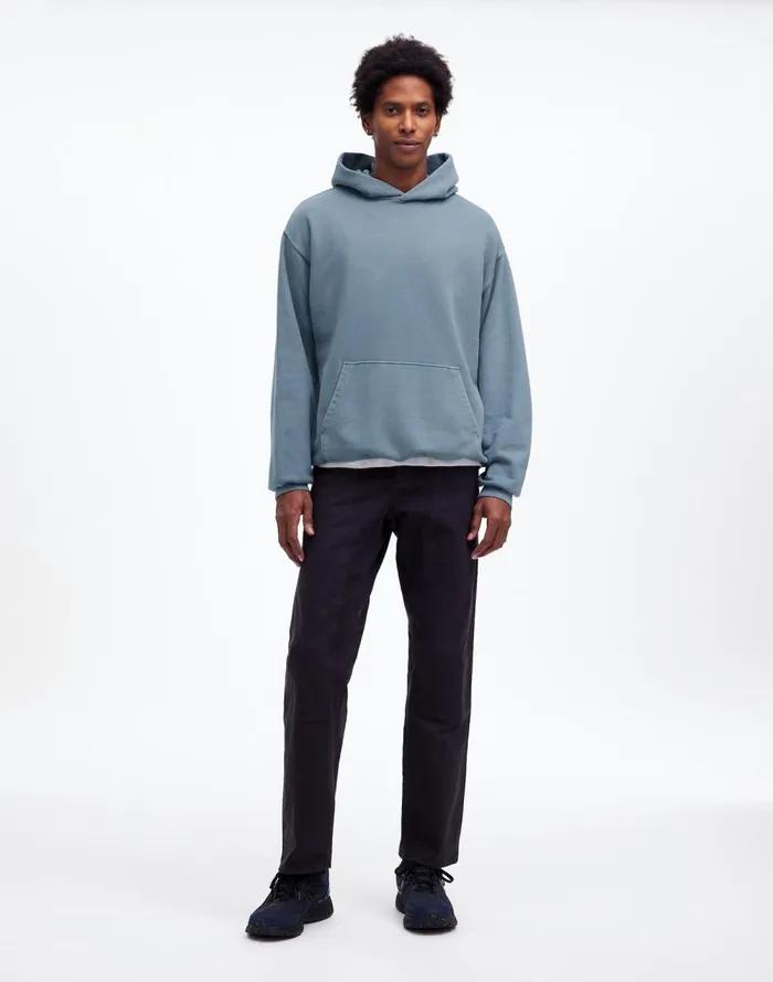 Men Hoodies and Sweatshirts Madewell The McCarren Midweight Hoodie Sweatshirt Teapot Blue