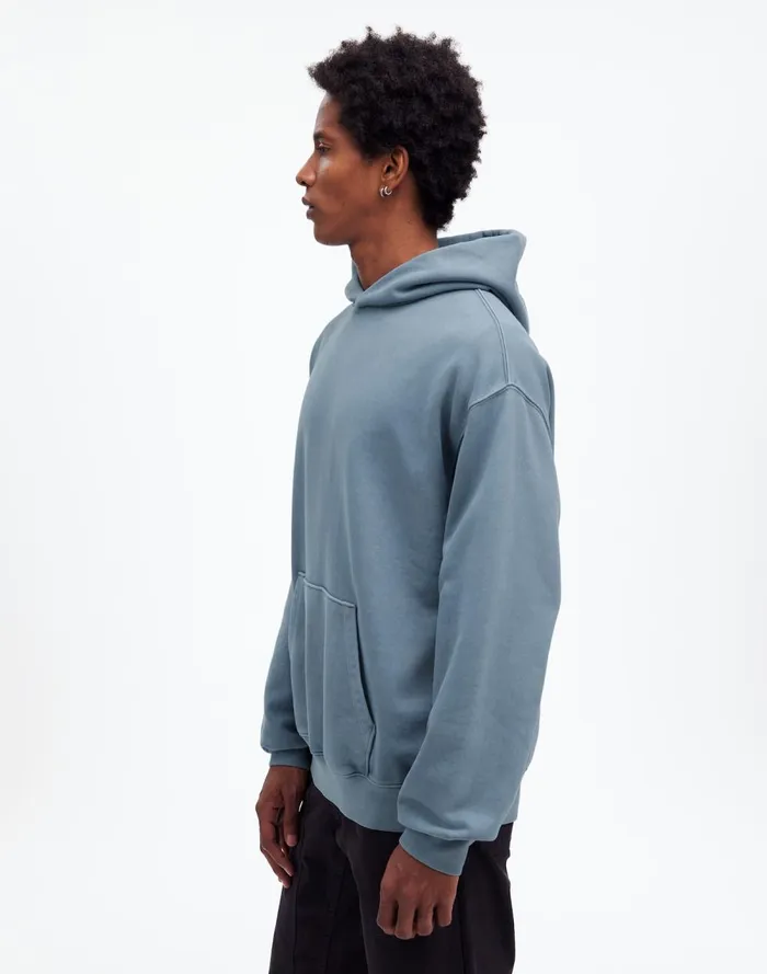 Men Hoodies and Sweatshirts Madewell The McCarren Midweight Hoodie Sweatshirt Teapot Blue