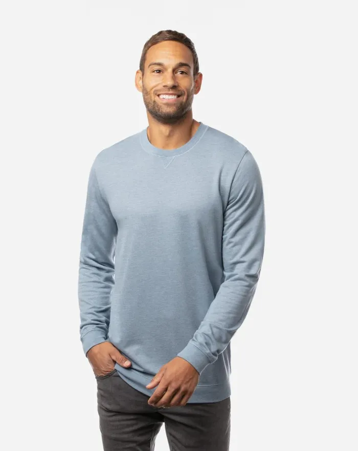 Men Hoodies and Sweatshirts TravisMathew FINK 20 CREWNECK Heather Copen Blue