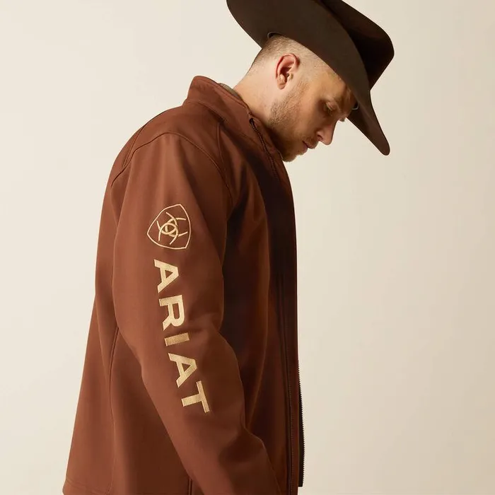 Men Jackets and Vests Ariat Logo 20 Softshell Jacket Potting Soil Men Jackets and Vests Ariat Logo 20 Softshell Jacket Potting Soil