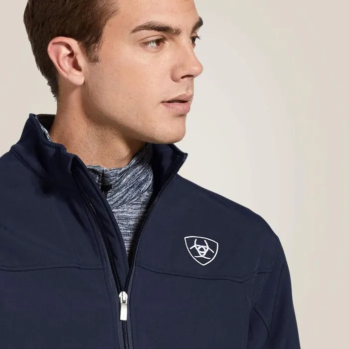 Men Jackets and Vests Ariat New Team Softshell Jacket Navy
