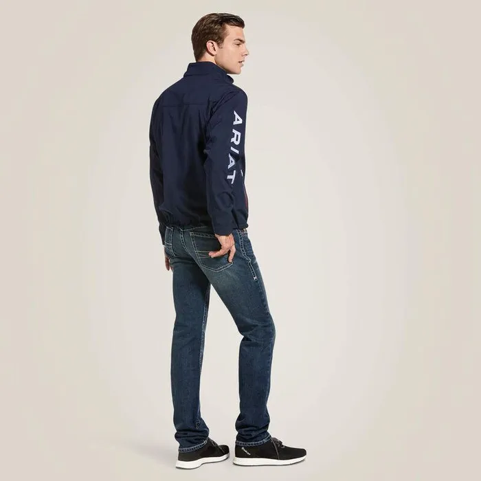 Men Jackets and Vests Ariat New Team Softshell Jacket Navy