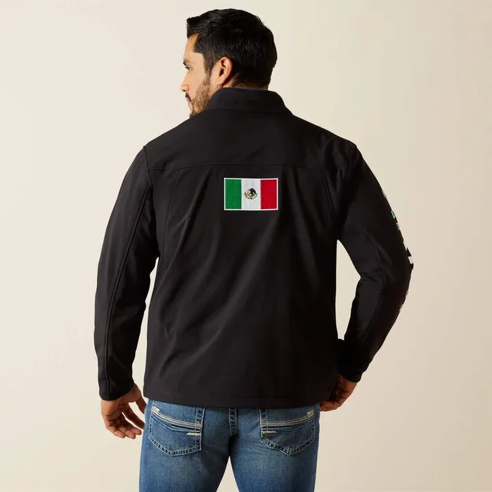 Men Jackets and Vests Ariat New Team Softshell MEXICO Jacket Black Men Jackets and Vests Ariat New Team Softshell MEXICO Jacket Black