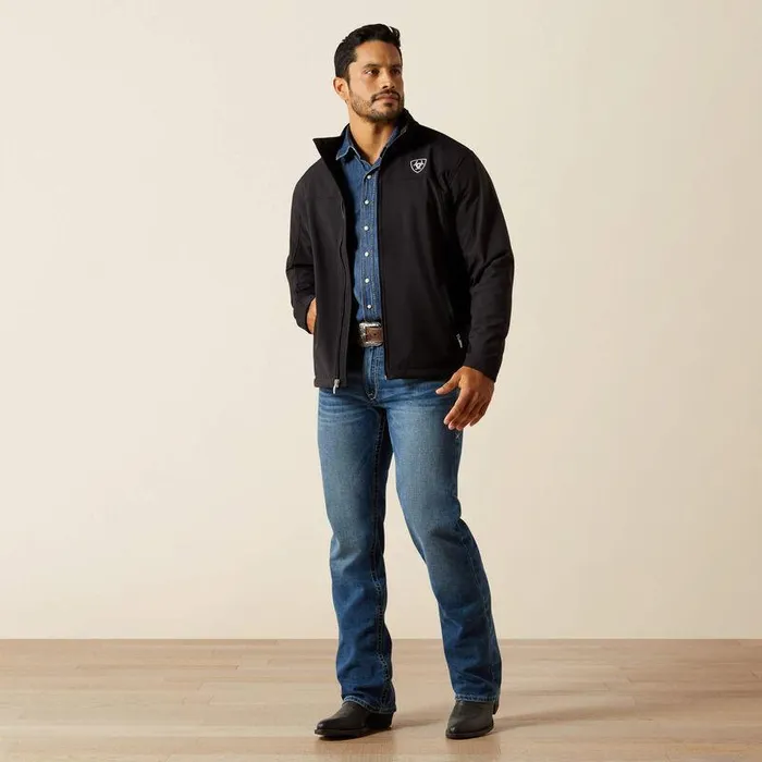 Men Jackets and Vests Ariat New Team Softshell MEXICO Jacket Black Men Jackets and Vests Ariat New Team Softshell MEXICO Jacket Black