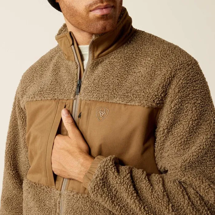 Men Jackets and Vests Ariat Odessa Sherpa Jacket Brindle Men Jackets and Vests Ariat Odessa Sherpa Jacket Brindle