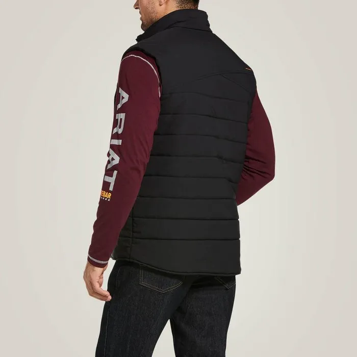 Men Jackets and Vests Ariat Rebar Valiant Ripstop Insulated Vest Black Men Jackets and Vests Ariat Rebar Valiant Ripstop Insulated Vest Black