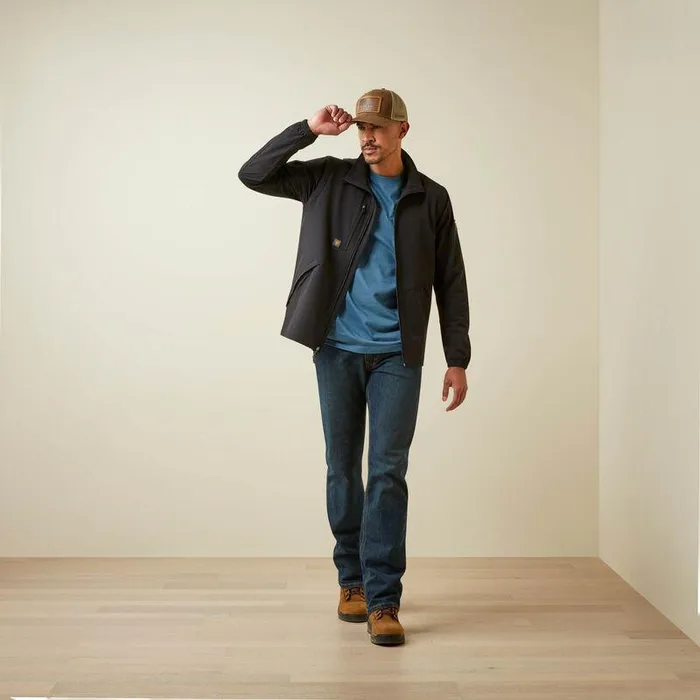 Men Jackets and Vests Ariat Rebar Weatherproof Convertible Jacket Black
