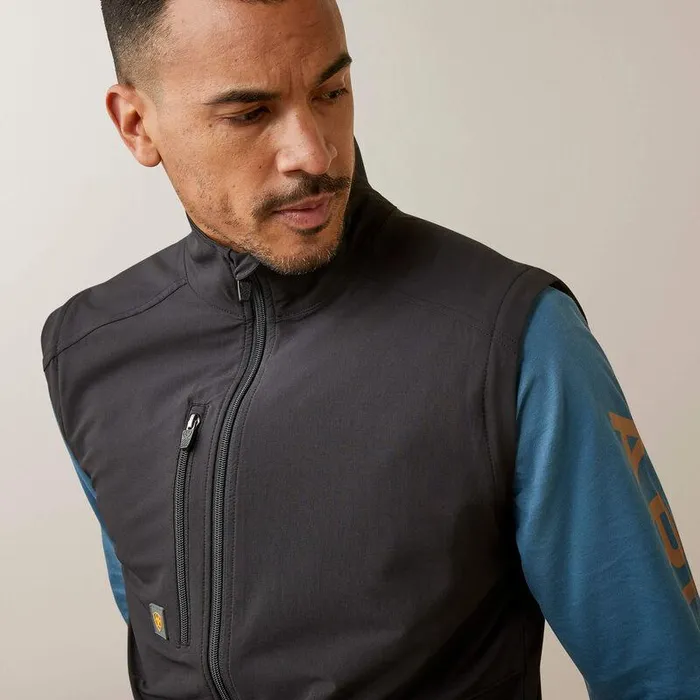 Men Jackets and Vests Ariat Rebar Weatherproof Convertible Jacket Black