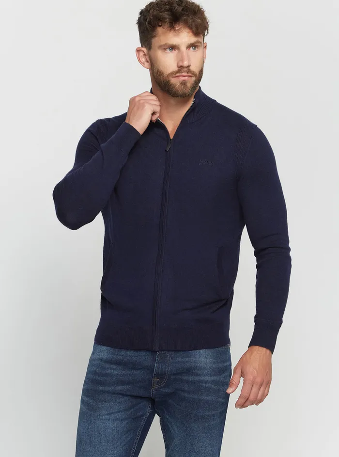 Men Jackets GUESS Eco Blue Peers Cardigan Jacket