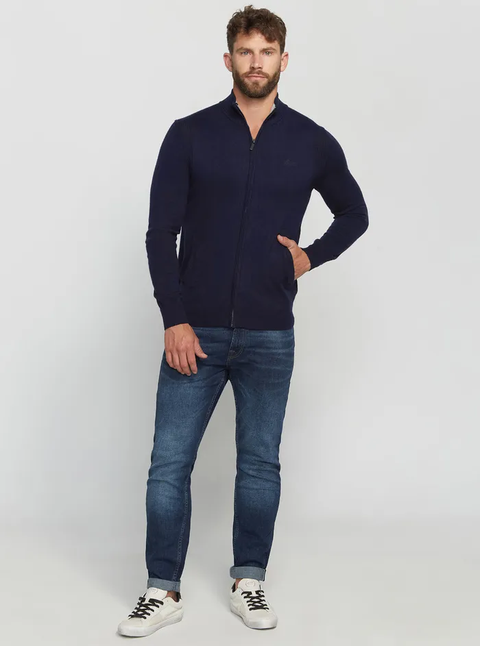 Men Jackets GUESS Eco Blue Peers Cardigan Jacket