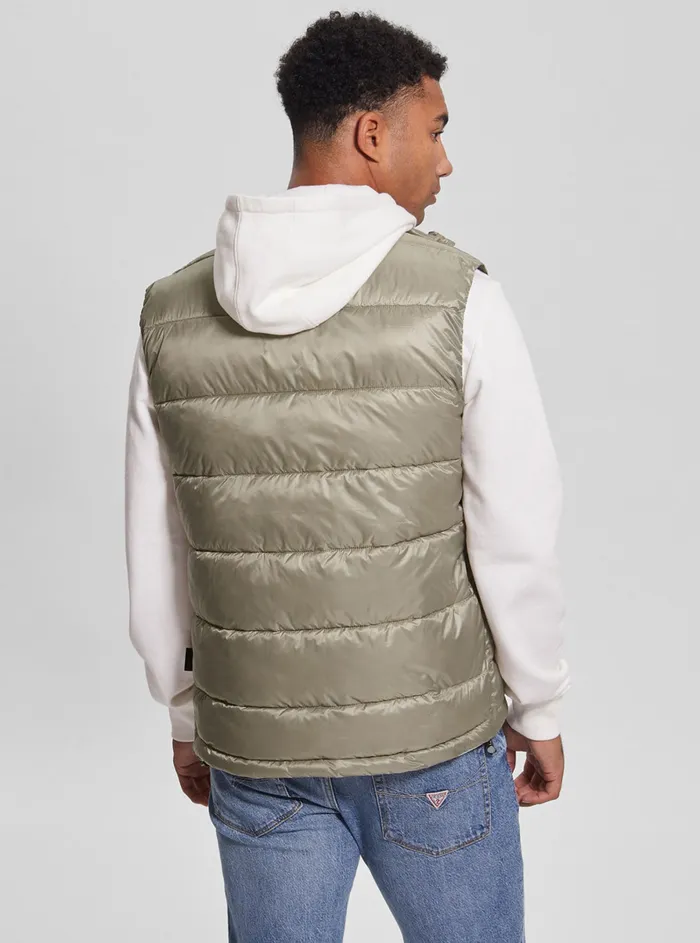 Men Jackets GUESS Eco Green Super Light Puffer Vest
